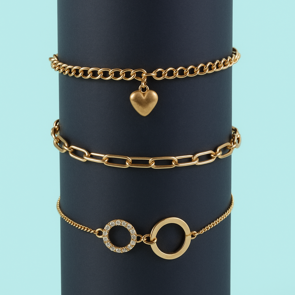 3 Layered Alloy Bracelet