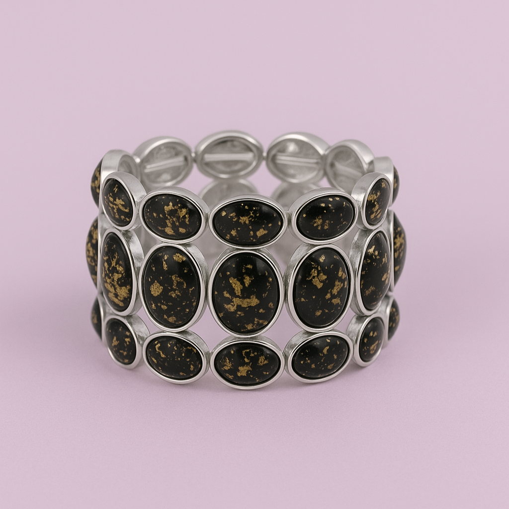Traditional Black Stone Bracelet
