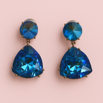 Blue Stone Embellished Earrings