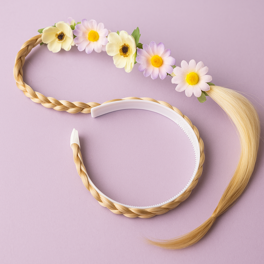 Flower Design Ponytail Headband