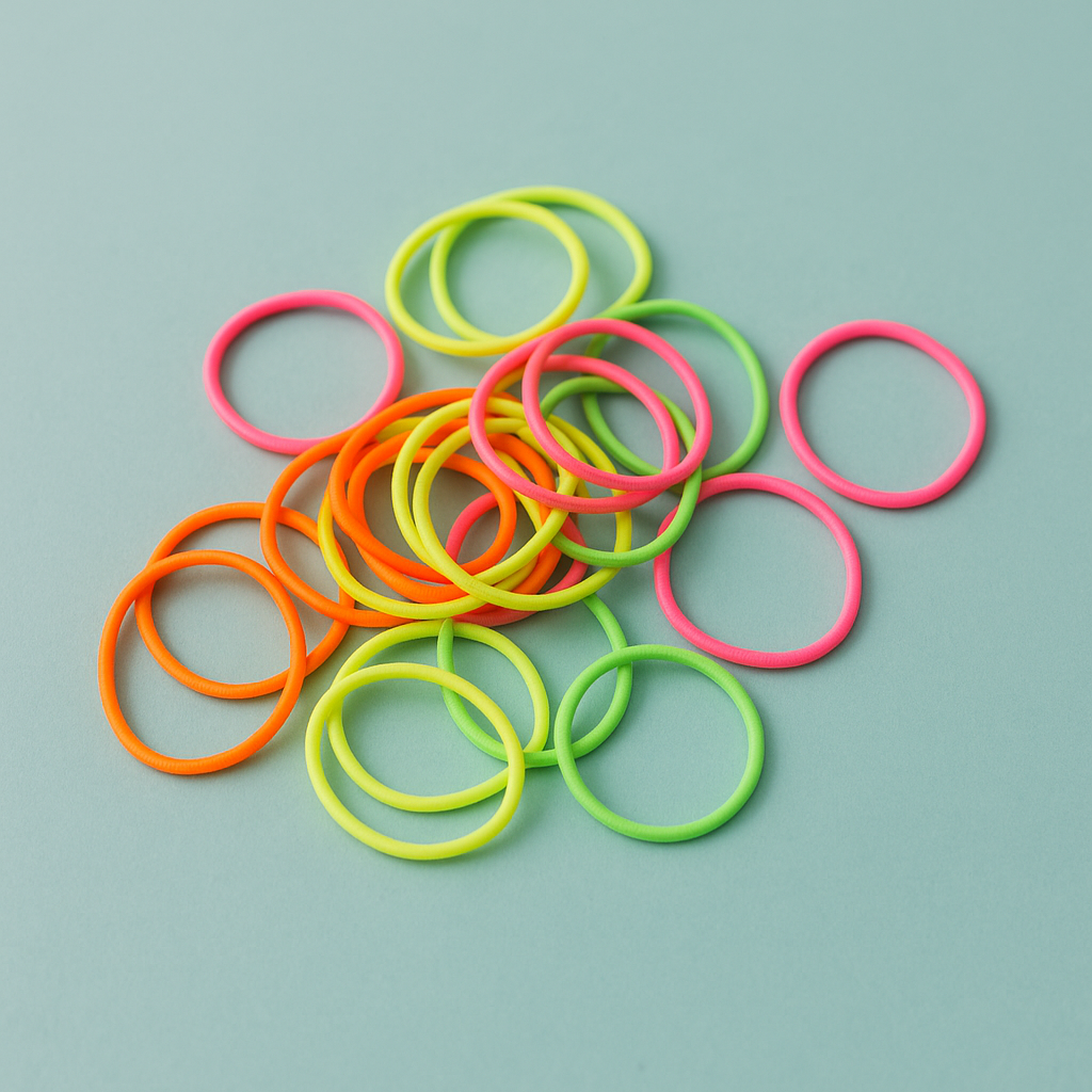 Pack of Multicolor Hair Ties - Ponytail Holder (50 Pcs)