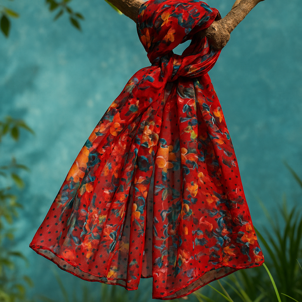 Floral Print Viscose Stole