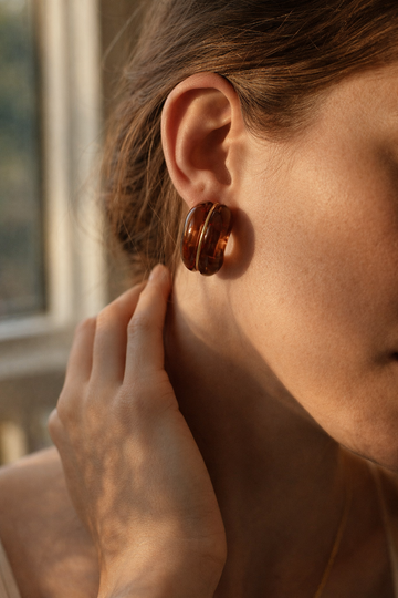 Amber Resin Hoops