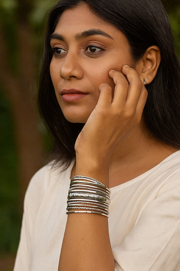 Women’s Silver Plated Designer Bangles