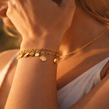 Gold Plated Charm Bracelet for Women & Girls