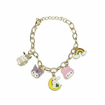 Skin-Friendly Gold-Finish Kids’ Charm Bracelet