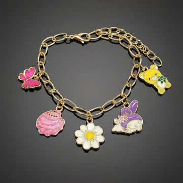 Skin-Friendly Gold-Finish Kids’ Charm Bracelet