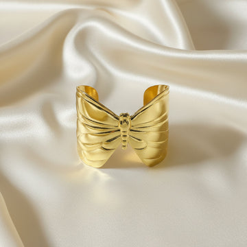 Golden Butterfly Adjustable Bracelet  for Women | Trendy Statement Finger Bracelet  | Korean Style Fashion Jewellery