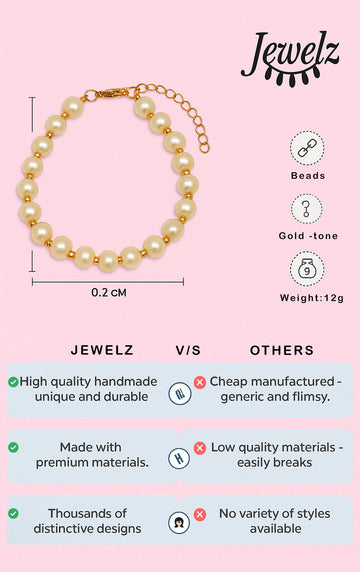 Jewelz Classic Pearl Beaded Bracelet