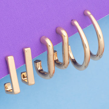 Everyday Gold Hoops – Set of 5