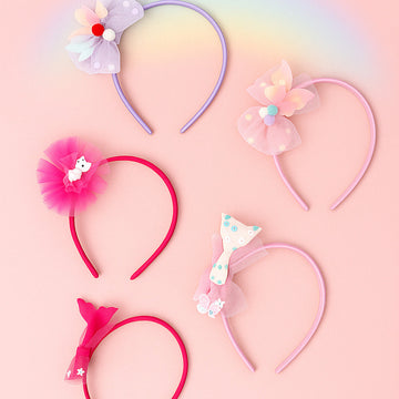 Kids Fancy Bow & Flower Headbands