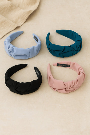 Solid Knot Hairband Set – 4 Pcs