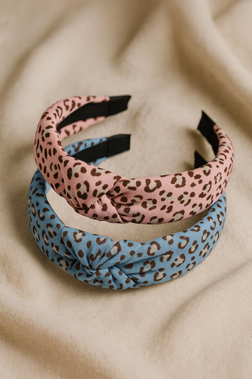 Leopard Print Knot Hairband Set – 2 Pcs