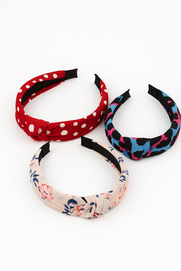 Printed Hairband Set – 3 Pcs