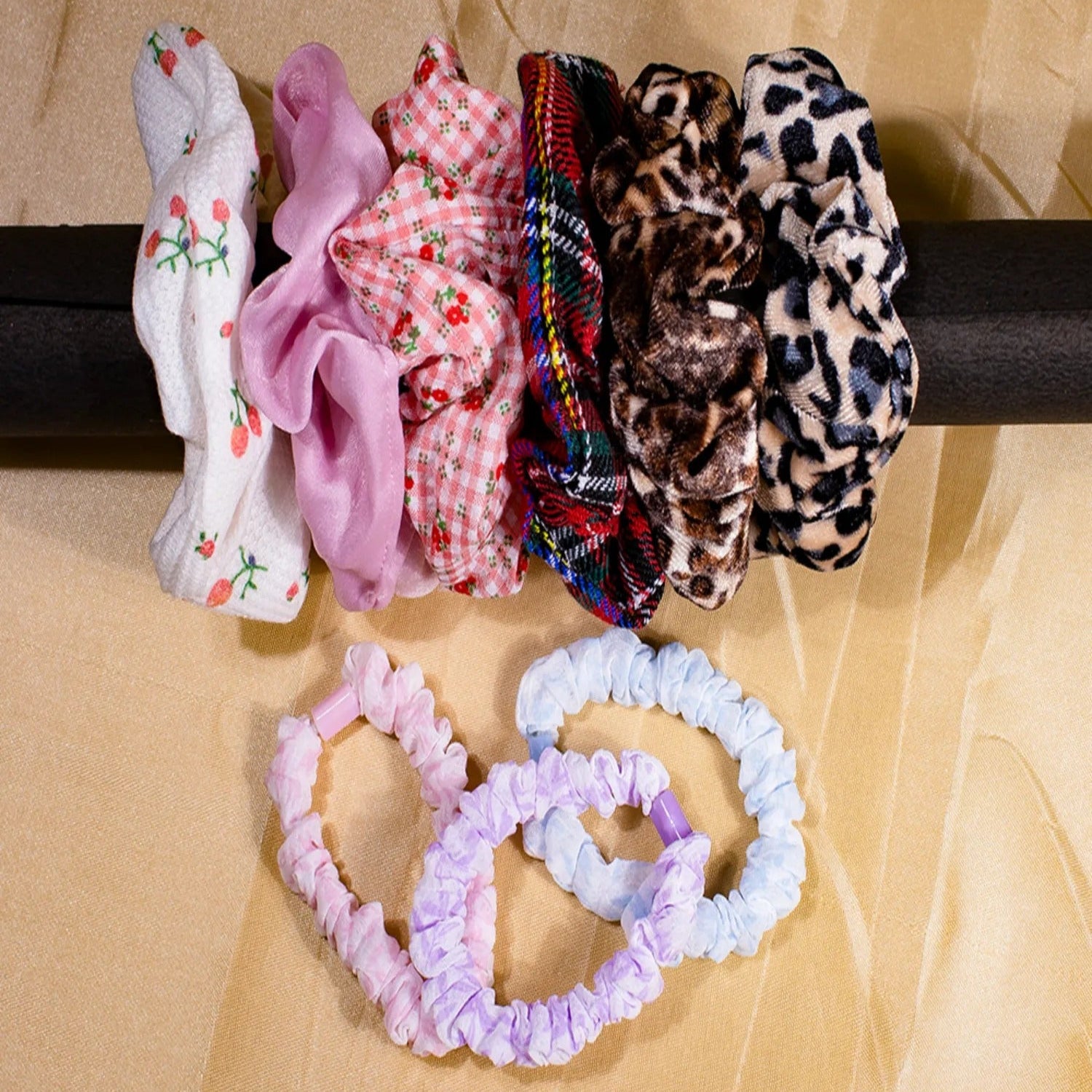 Ponytail Holder For Thick Hair | Scrunchies Combo (Pack of 9)