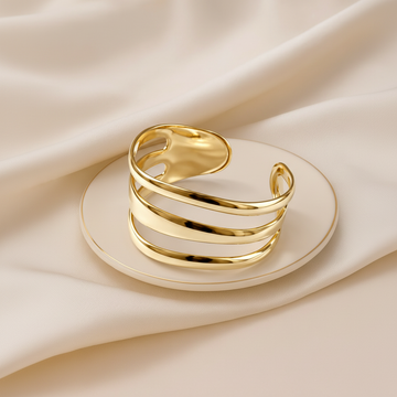 Gold Layered Open Cuff Bracelet