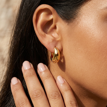 Classic Gold Chunky Hoop Earrings