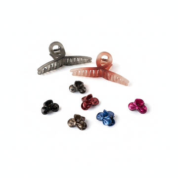 Mom & Me Hair Essentials Set – Claw Clips & Mini Floral Clips Combo (Mother’s Day Special)