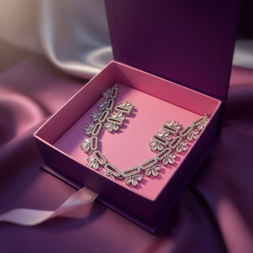 Eternal Bloom AD Necklace And Earring Set – Mother’s Day Special Gift Box Edition