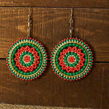 Jewelz Beaded Hoop Earrings for Women & Girls