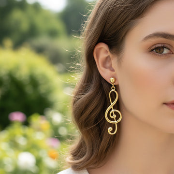 Stylish Treble Clef Statement Earrings for Women & Girls