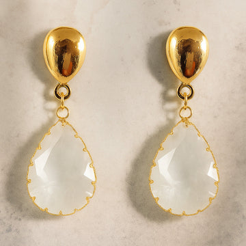 Gold-Plated Teardrop Earrings