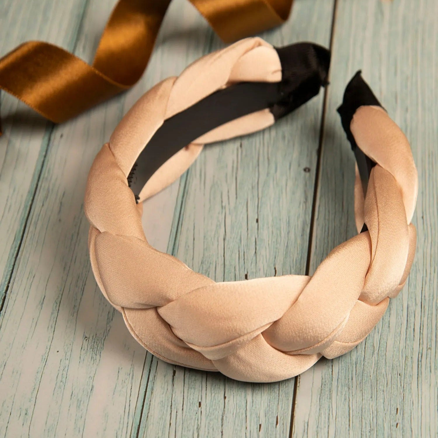 Jewelz Cream Zig Zag Pattern Hair Band for Girls & Women - Jewelz - 