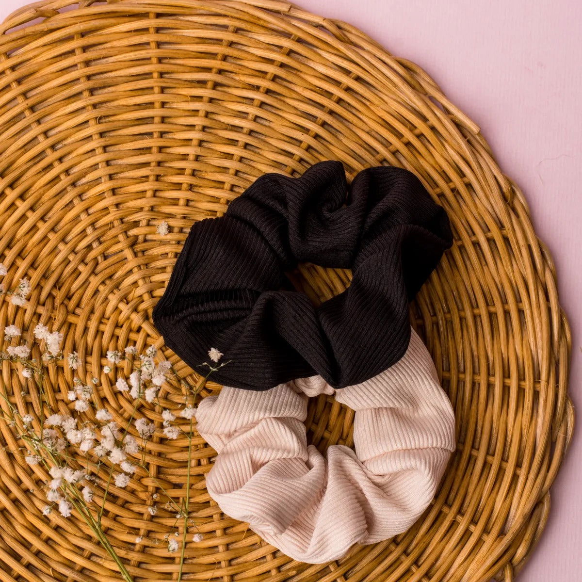 Jewelz Elastic Scrunchies Rubber Bands in Two Colors for Girls & Women - Jewelz - 