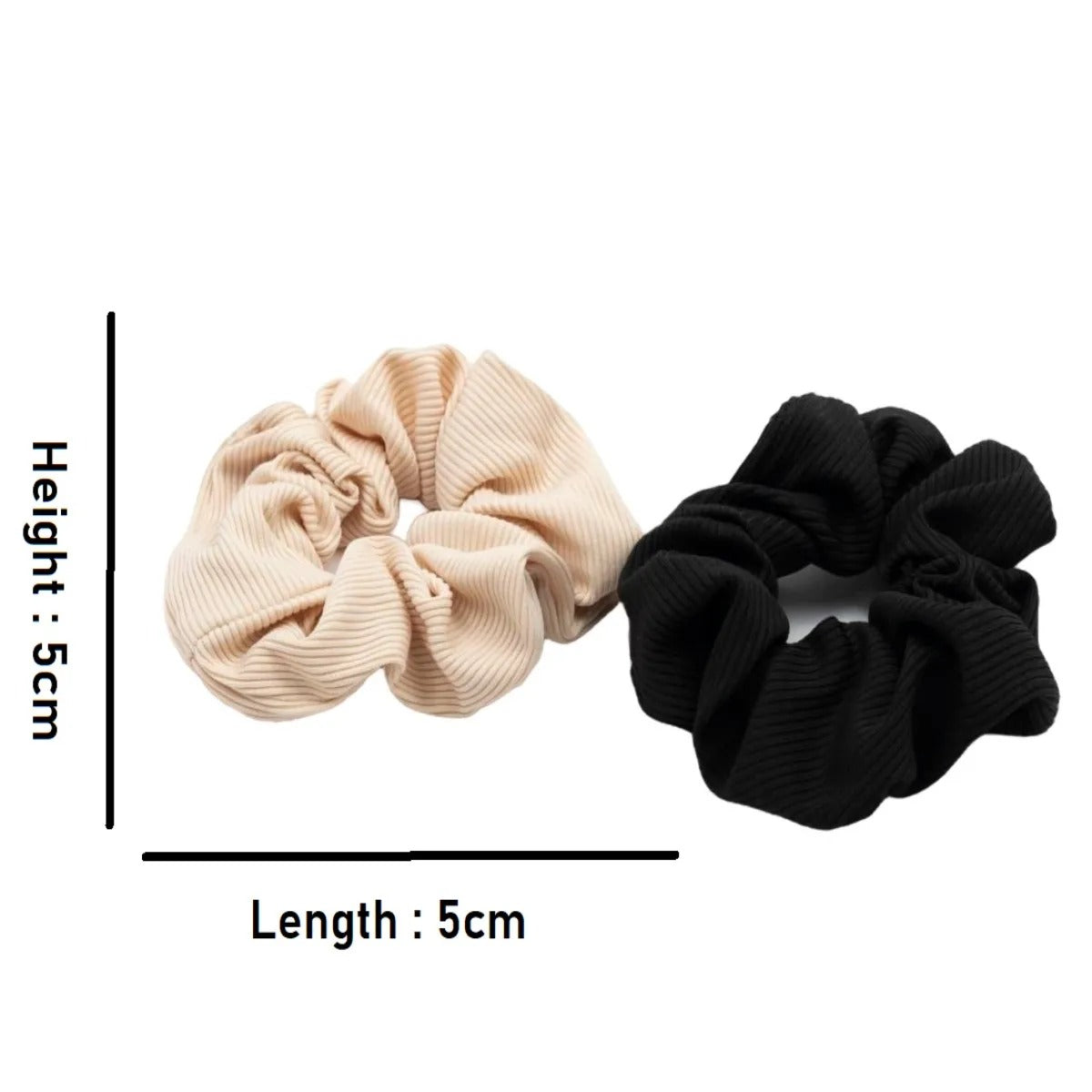 Jewelz Elastic Scrunchies Rubber Bands in Two Colors for Girls & Women - Jewelz - 