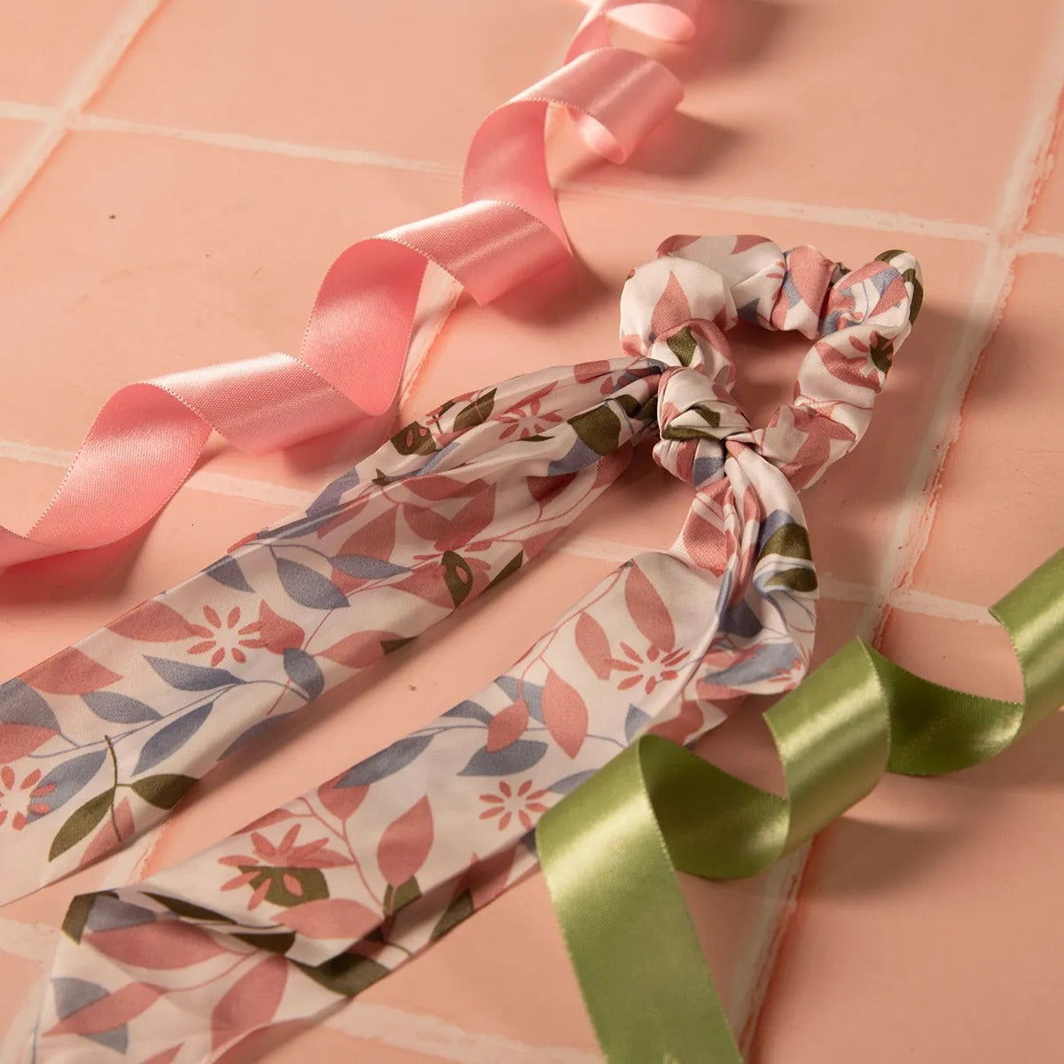 Jewelz Elastic Scrunchies Scarf Styled Printed Rubber Band for Girls & Women - Jewelz - 