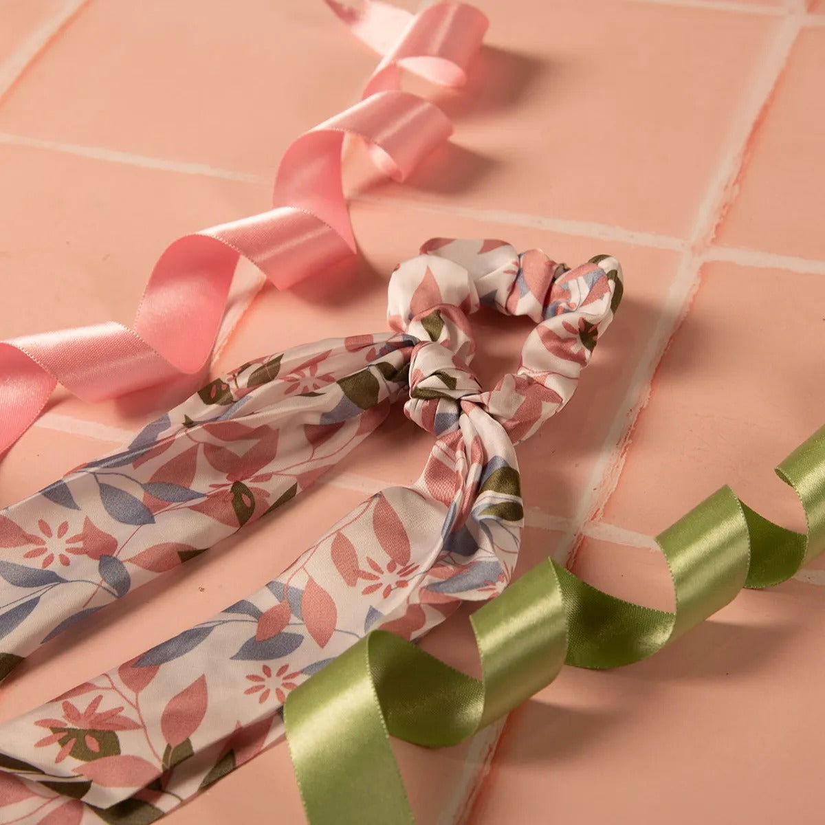 Jewelz Elastic Scrunchies Scarf Styled Printed Rubber Band for Girls & Women - Jewelz - 