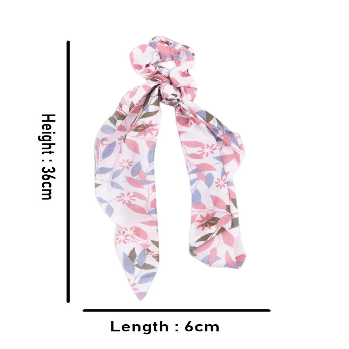 Jewelz Elastic Scrunchies Scarf Styled Printed Rubber Band for Girls & Women - Jewelz - 