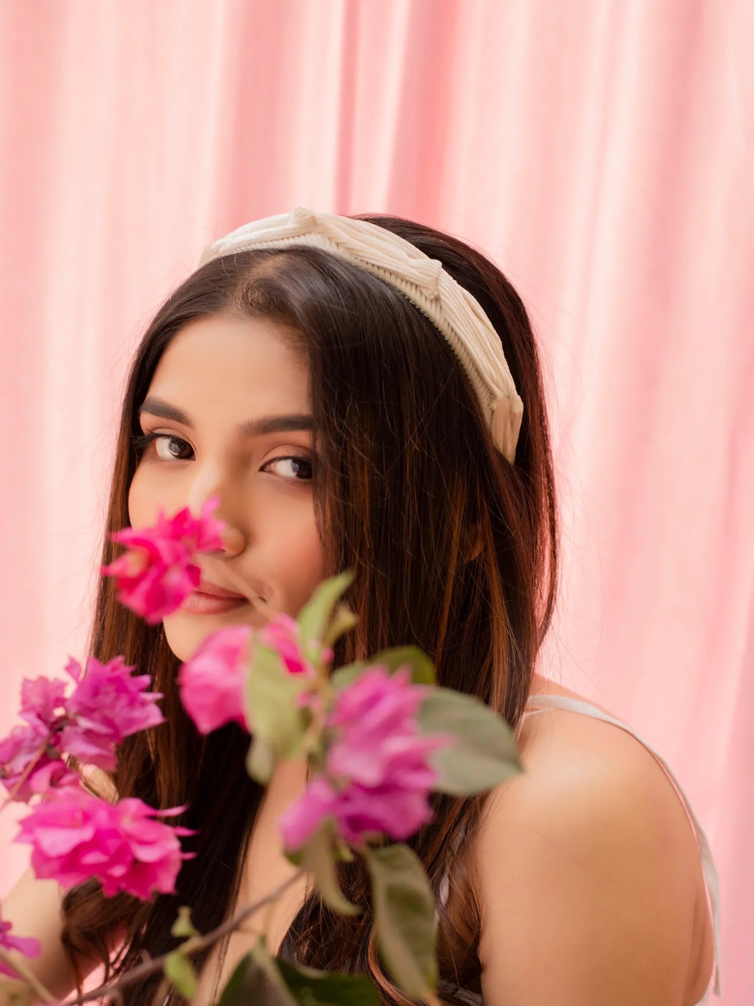 Jewelz Fashionable Top Knot Beige Hair Band For Girls And Women - Jewelz - 