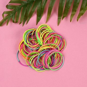 Elastic Cotton Hair Rubber Bands (Pack of 90)
