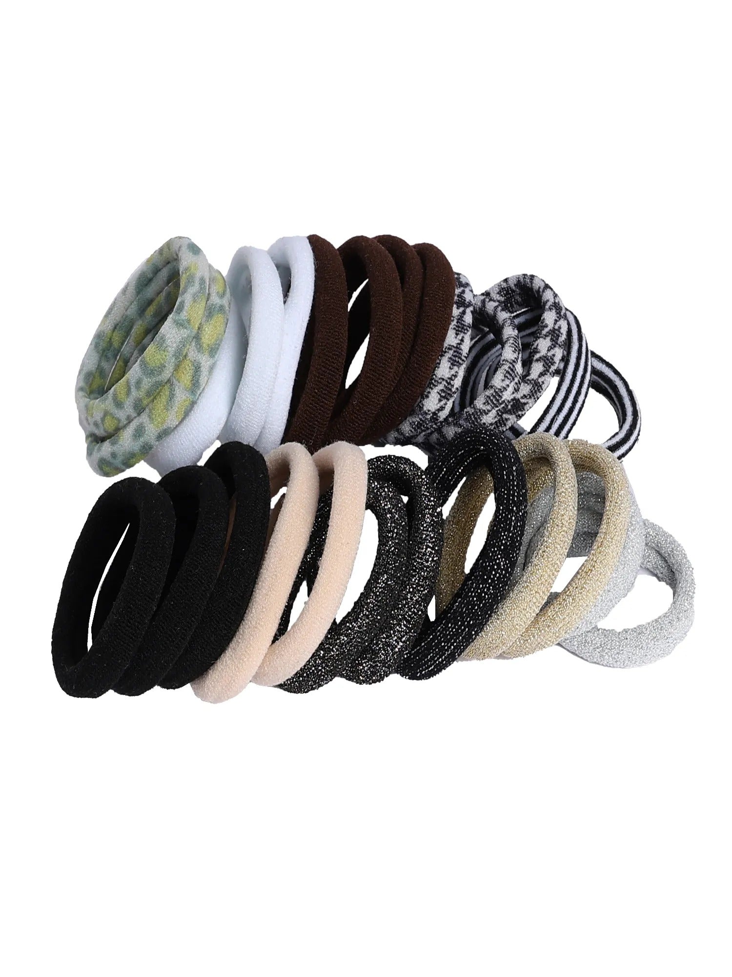 Jewelz Luxury Multi-Color Hair Rubber Bands, Scrunchies for Women and Girls | Anti Hair-Breakage - Jewelz - 