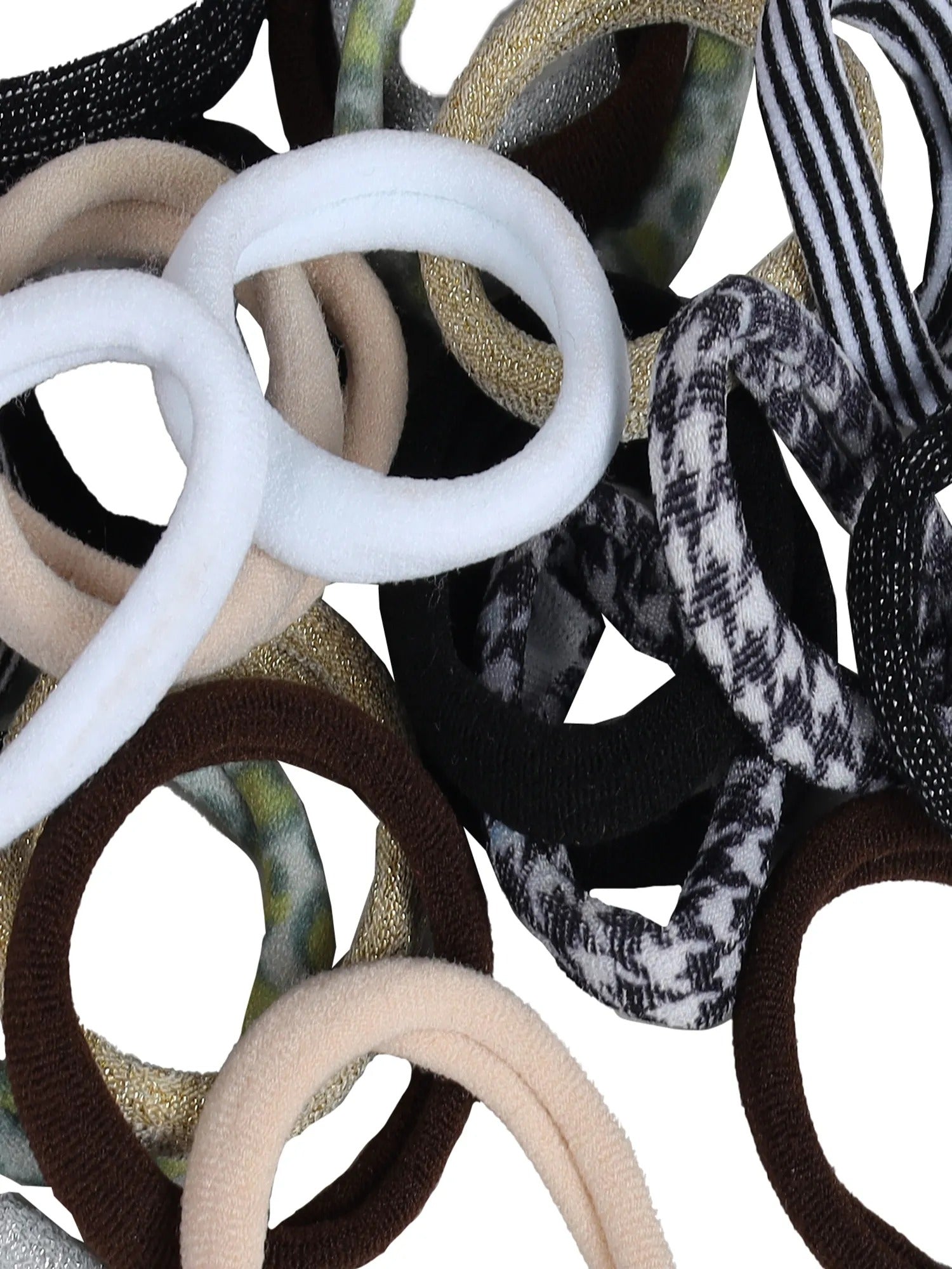 Jewelz Luxury Multi-Color Hair Rubber Bands, Scrunchies for Women and Girls | Anti Hair-Breakage - Jewelz - 