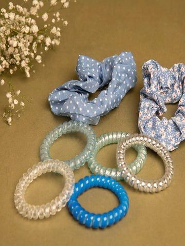 SKU Pending Jewelz Pack of 7 Rubber Bands for Girls & Women – Strong and Stretchy Hair Ties