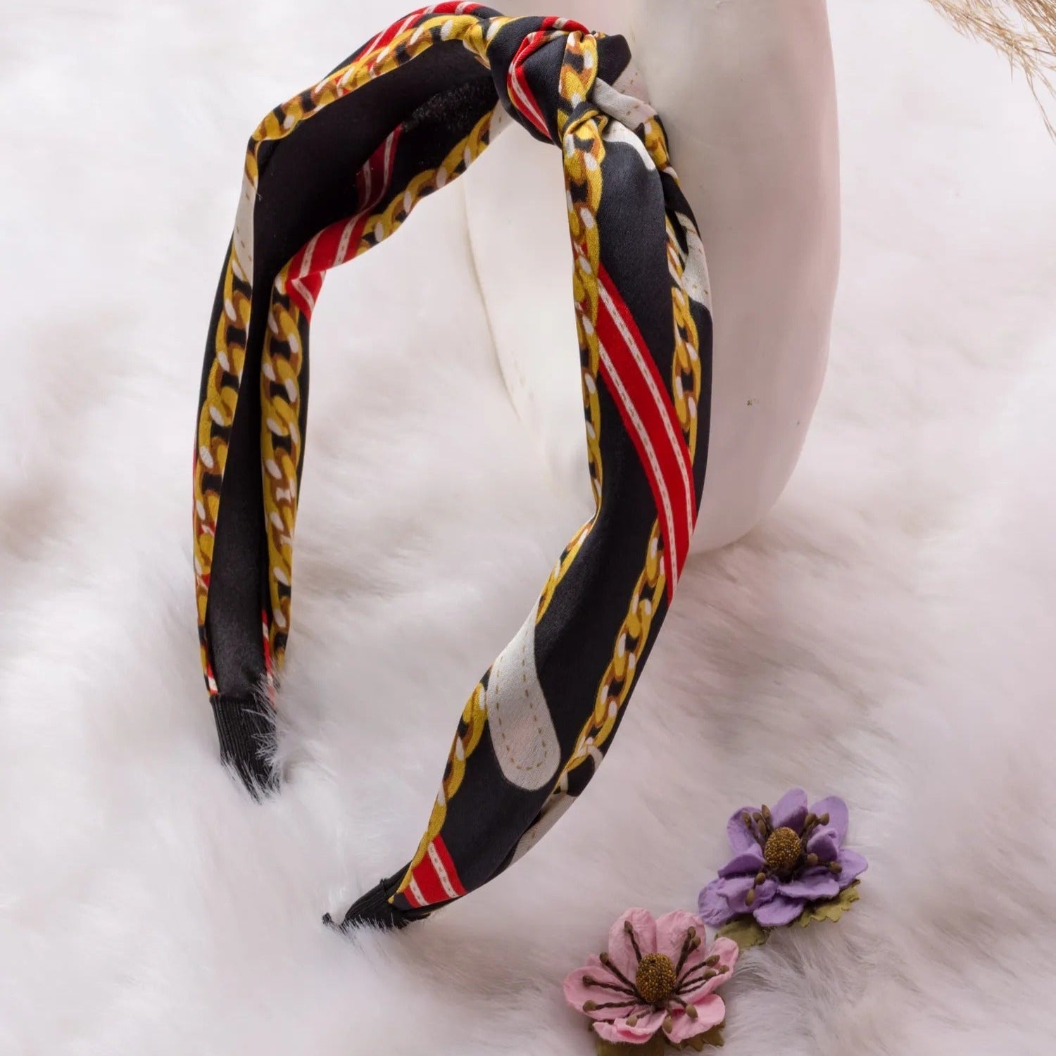 Jewelz Printed Knot Hair Bands for Girls & Women - Jewelz - 