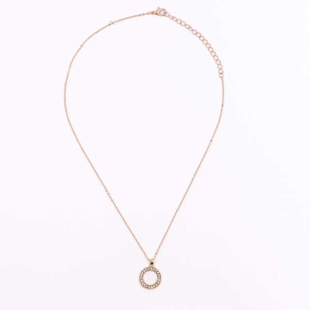 Jewelz golden round pendant Necklace for women and girls - Jewelz - 