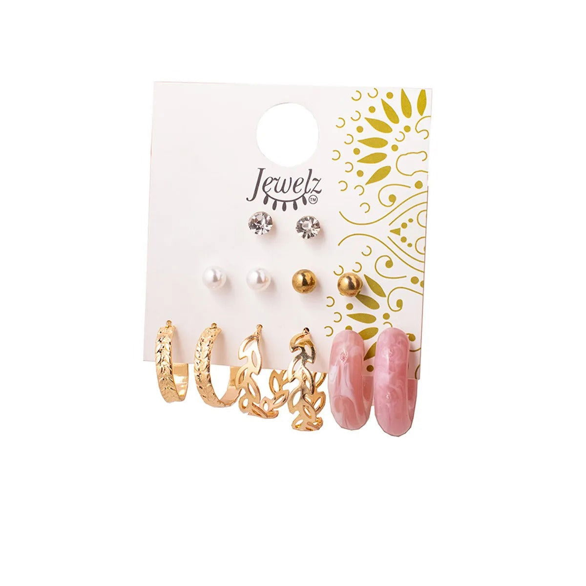 Jewelz premium collection 6 pairs combo earrings for girls and women - Jewelz - 