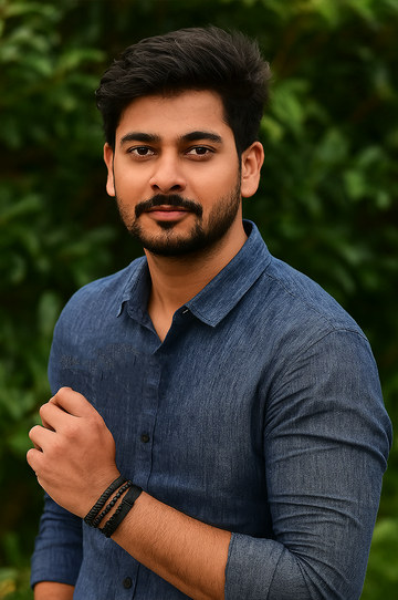 Set of 4 Black Leather & Beaded Bracelets