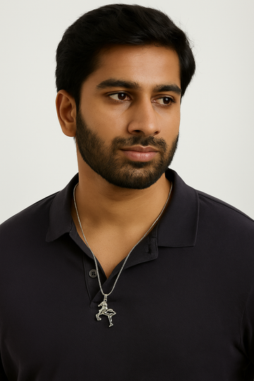 Trendy Silver Horse Pendant Necklace