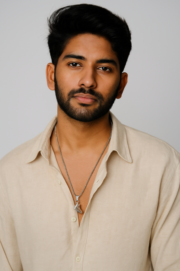 Silver Chain Necklace with Sneaker Pendant
