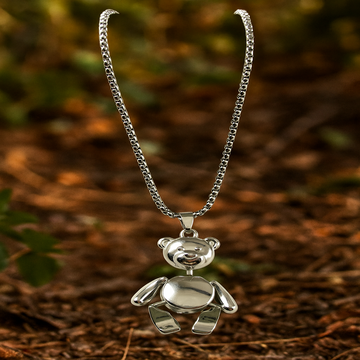 Black Chain Necklace with Bar Pendant