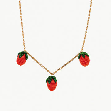 Jewelz Strawberry Charm Chain Necklace