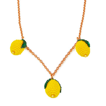 Jewelz Lemon Charm Chain Necklace