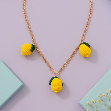 Jewelz Lemon Charm Chain Necklace
