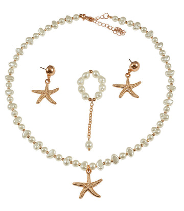 Jewelz Starfish Pearl Jewellery Set