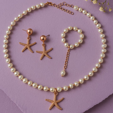 Jewelz Starfish Pearl Jewellery Set