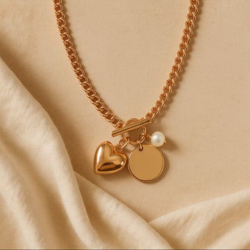 Jewelz Golden Charm Chain Necklace